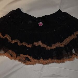 Hello Kitty Black and Orange Mini Skirt